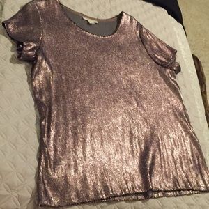 Bronze sequined T-shirt